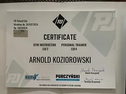 Certyfikat trenera personalnego 18 – Wrocław